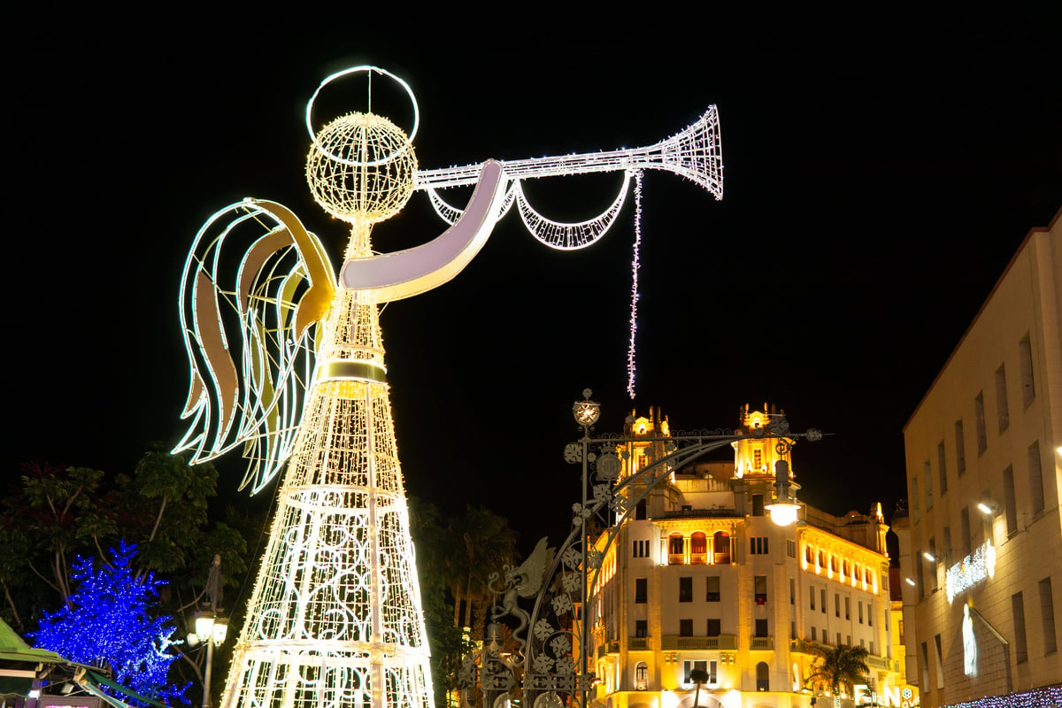 Christmas Figures Made With Lights